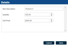 Structured Component Line Pricing Details example